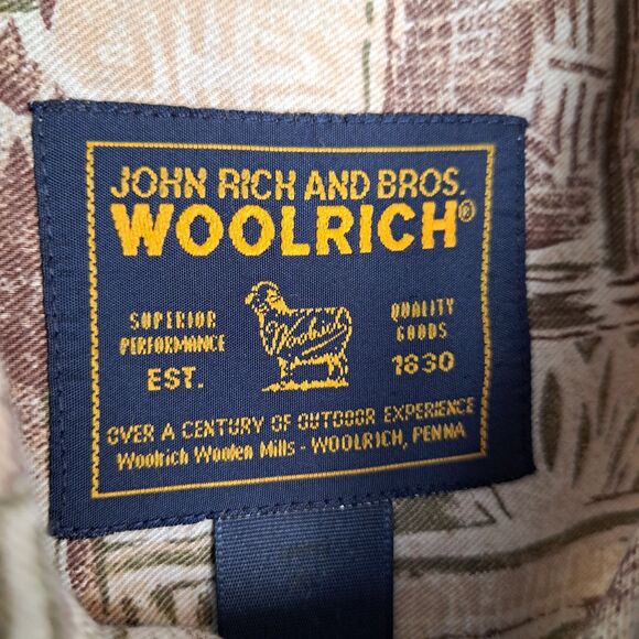 Woolrich John Rich & Bros Men's Vintage 80s Button Up Shirt Fish Size XL - Picture 4 of 10